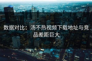 数据对比：汤不热视频下载地址与竞品差距巨大