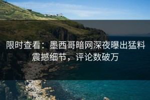 限时查看：墨西哥暗网深夜曝出猛料震撼细节，评论数破万