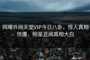 网曝外网天堂VIP今日八卦，惊人真相惊爆，明星丑闻真相大白