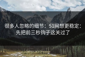 很多人忽略的细节：51网想更稳定：先把前三秒钩子这关过了