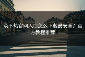 汤不热官网入口怎么下载最安全？官方教程推荐