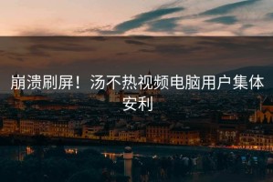 崩溃刷屏！汤不热视频电脑用户集体安利