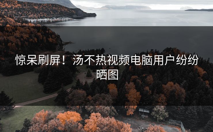 惊呆刷屏！汤不热视频电脑用户纷纷晒图