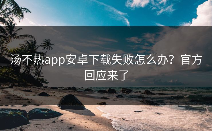 汤不热app安卓下载失败怎么办？官方回应来了